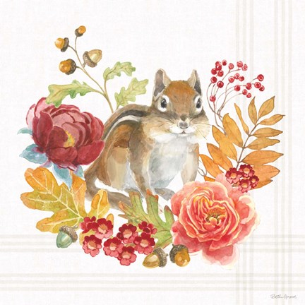 Framed Wooded Harvest IV Print