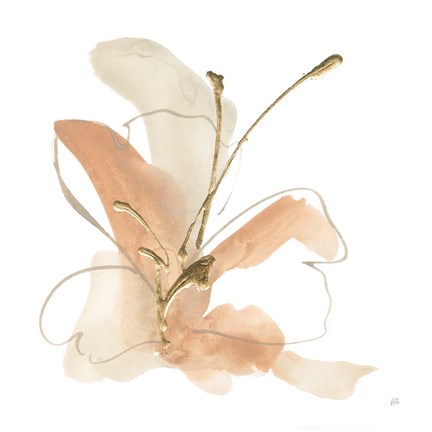 Framed Butterfly Flower I Print