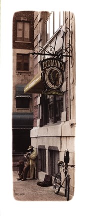 Framed Street Musician Print