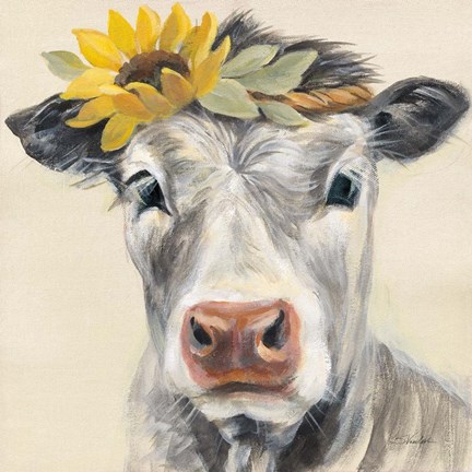 Framed Pretty Cow Print