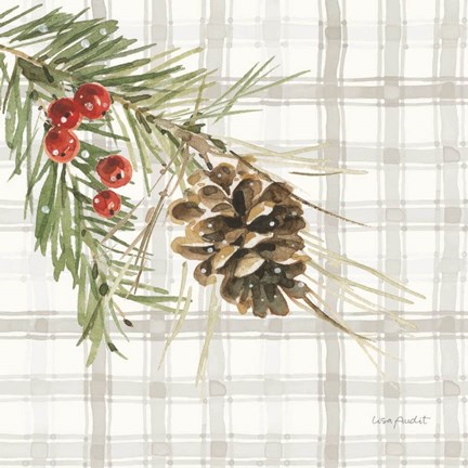 Framed Poinsettia Village VI Print