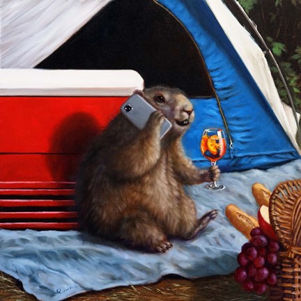 Framed When The Campers Are Away Print