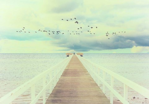 Framed Man and The Sea Print