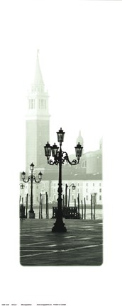 Framed Venice I Lampost Print