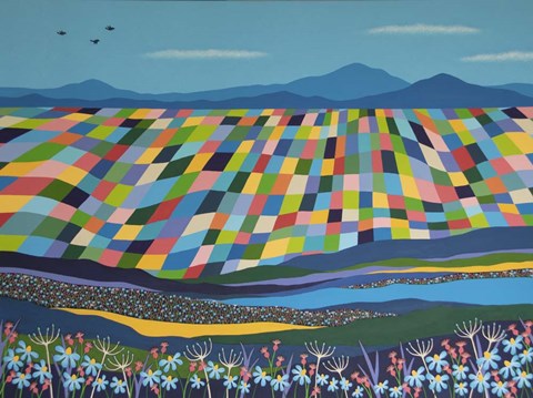 Framed Rainbow Landscape 2 Print