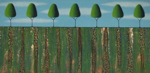 Framed Magnificent Seven (green) Print