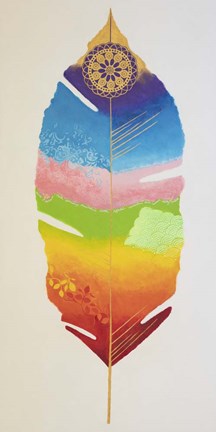 Framed Feather Chakra Print