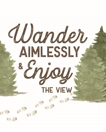 Framed Lost in Woods portrait IV-Wander Print