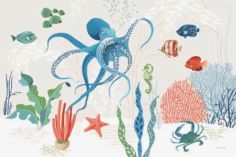 Framed Free As the Ocean I on Sand Print