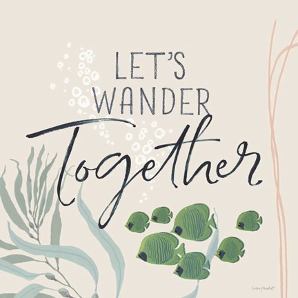 Framed Free As the Ocean VII on Sand Print