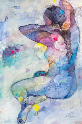 Framed Floral Figures IV Print