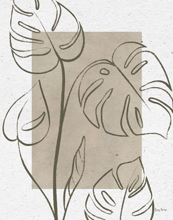 Framed Color Block Balance I Olive Print