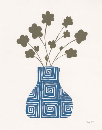 Framed Shadow Vessels II Vallarta Blue Print