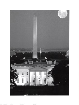 Framed Washington Dc Bandw Print