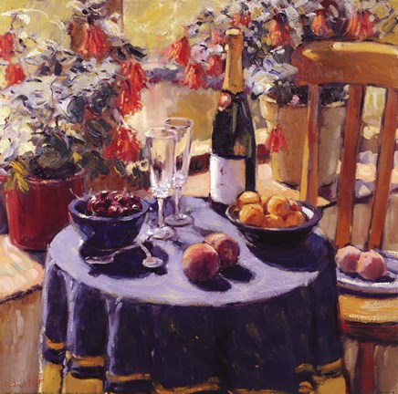 Framed Blue Table Print