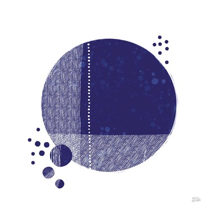 Framed Tribeca I Indigo Print