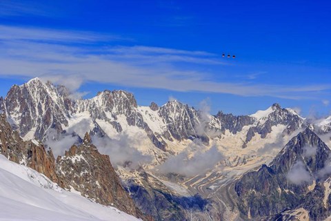 Framed Glacier Du Talefre As Seen from La Vallee Blanche, France Print