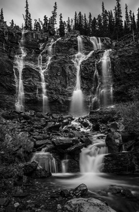 Framed Tangle Falls, Jasper National Park, Alberta, Canada Print