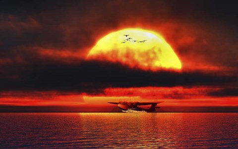 Framed Martin 156 Clipper Aircraft Print