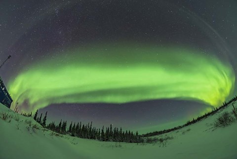 Framed Arc of the Auroral Oval Across the Northern Sky, in Churchill, Manitoba Print