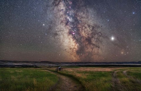 Framed Galactic Centre of the Milky Way at Grasslands National Park Print