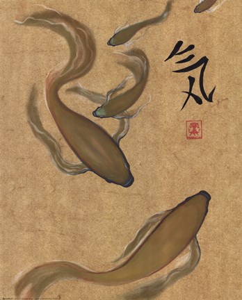 Framed Energy I (Gold) Print