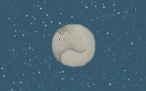 Framed Celestial Cat, Lightness Print