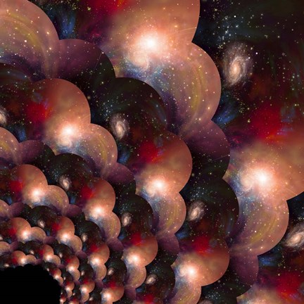 Framed Multi-Layered Spaces Represent Endless Dimensions Print