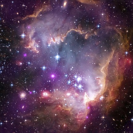 Framed Young Stars in the Small Magellanic Cloud Print