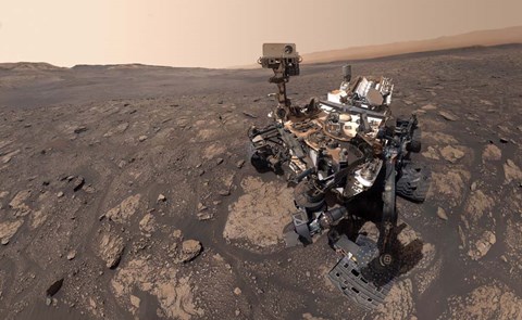 Framed Curiosity&#39;s Selfie at the Mary Anning Location On Mars Print