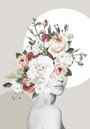 Framed Flower Hat I Print