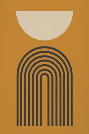 Framed Moon Over Arch Print