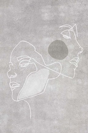 Framed Two Faces Print