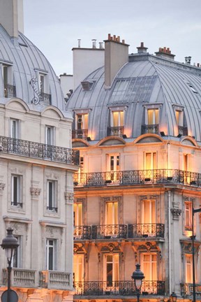 Framed Golden Glow in The City of Light Print