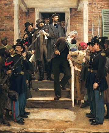 Framed Abolitionist John Brown descending stairs from the County Jail Print