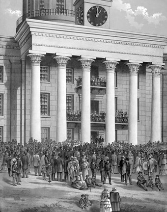 Framed Crowd at Capitol Building in Montgomery, Alabama, for the inauguration of Jefferson Davis Print