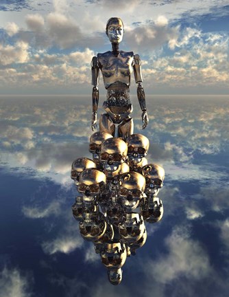 Framed Progressive Evolution and Development of Robotics Print