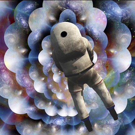 Framed Astronaut in Endless Space Print