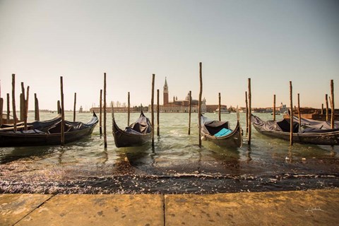Framed Venice Gondolas Print