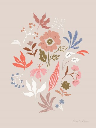 Framed Fleurette I Print