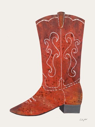 Framed Western Cowgirl Boot II Print