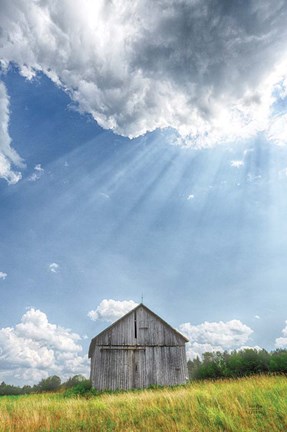 Framed Barn Rays Print