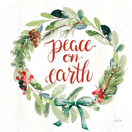 Framed Celebrate the Season Wreath II Print