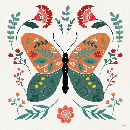 Framed Floral Style V Print