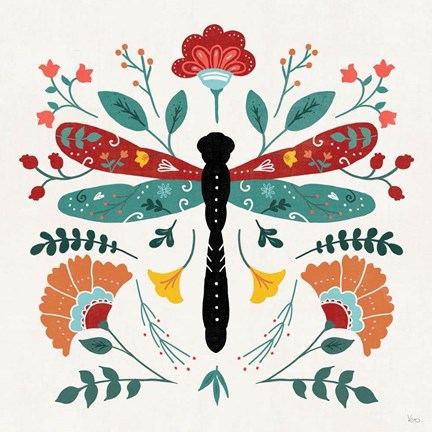 Framed Floral Style IV Print