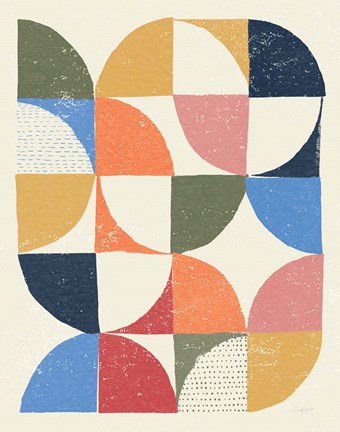 Framed Colorful Night Sky I Retro Print