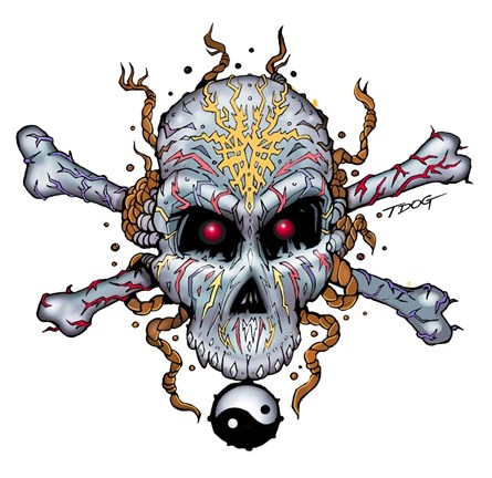 Framed Rasta Skull v1 Print