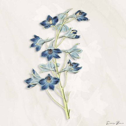 Framed Blue Botanical 3 Print