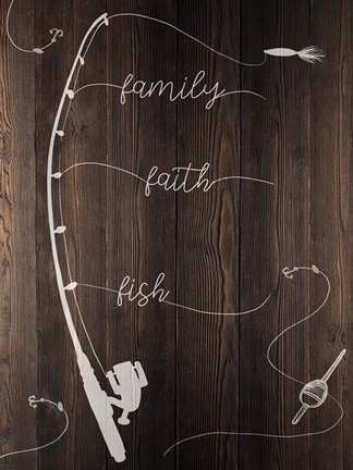 Framed Family Faith Fish Print