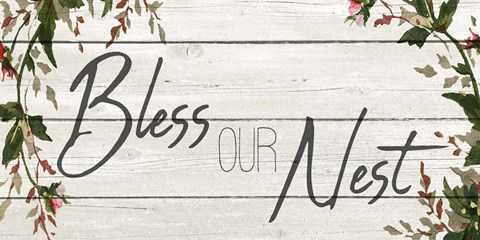 Framed Bless Our Nest Panel Print